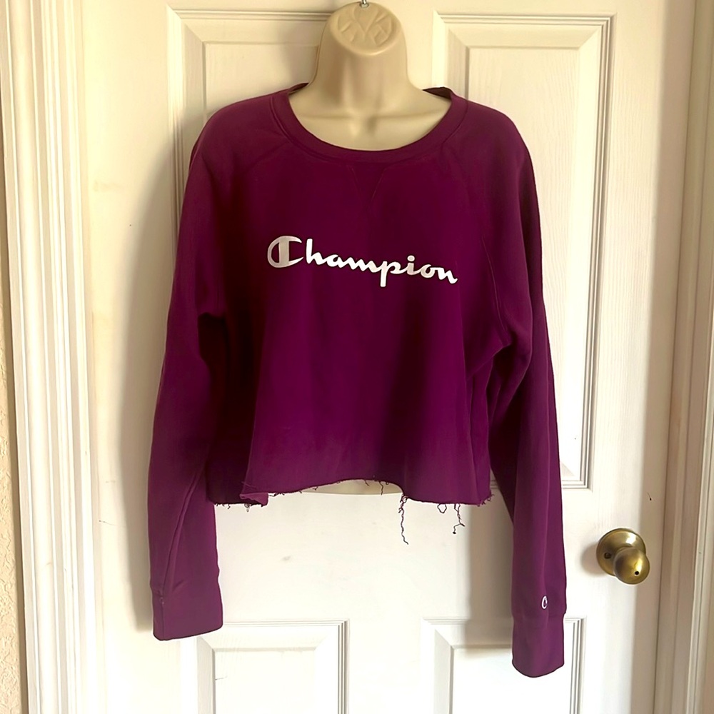 Champion athletic wear cropped sweatshirt
